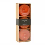Countryfield drijfkaars Bollie oranje 7 cm set van 3