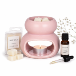Waxbrander Chubby Roze 10 cm | Keramische Geurbrander | KaarsenDesign.nl