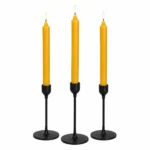 Dinerkaarsen okergeel 2 x 16 cm set van 10 - Afbeelding 2