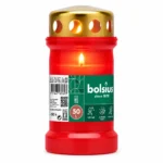 Brandend Bolsius graflicht rood 50 uur
